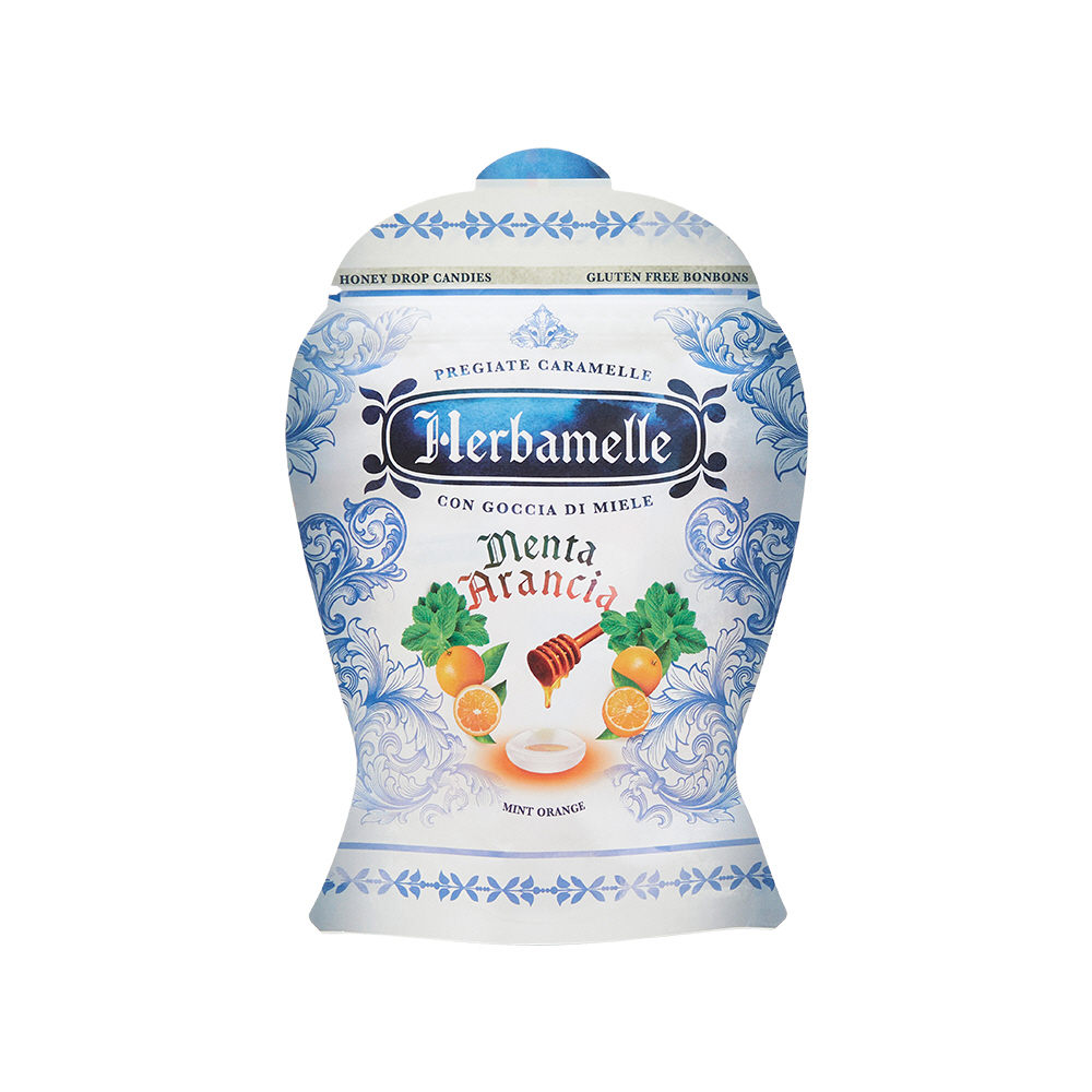 Herbamelleエルバメレハニードロップミントオレンジキャンディ75g