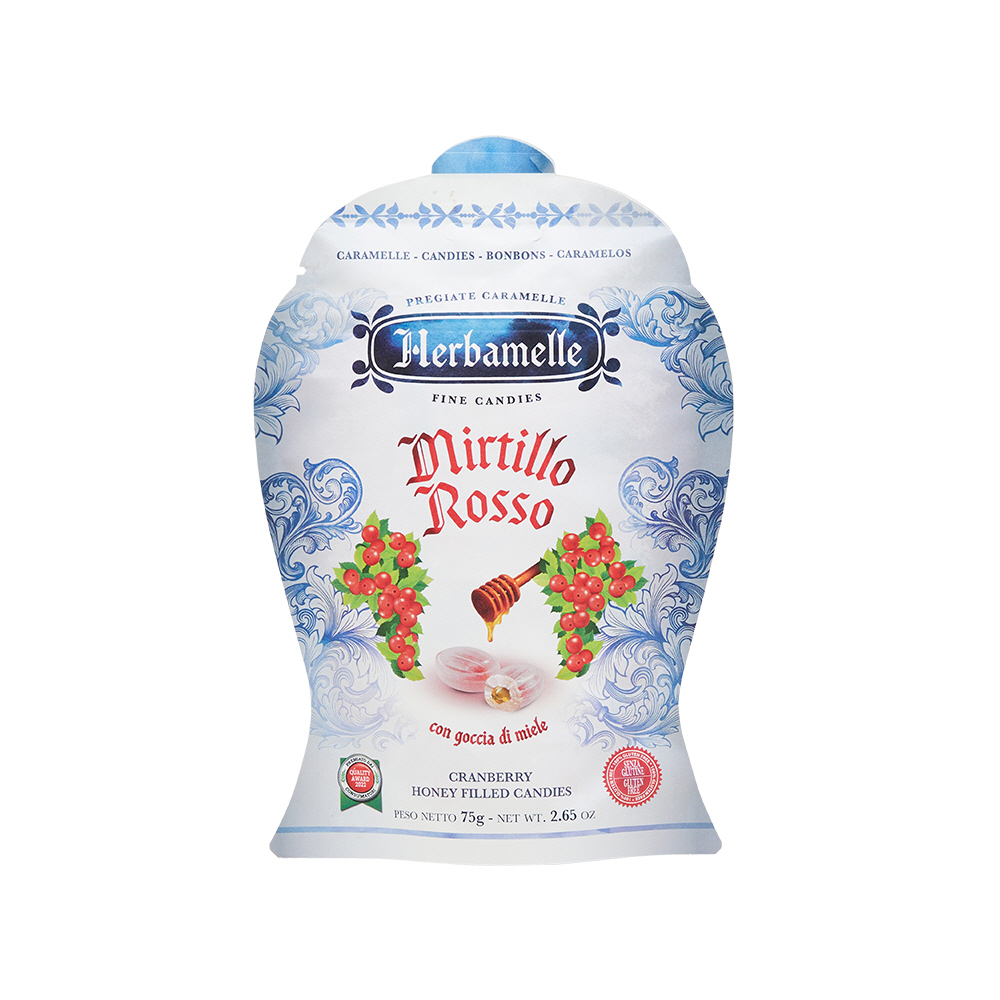 Herbamelleエルバメレハニードロップクランベリーキャンディ75g
