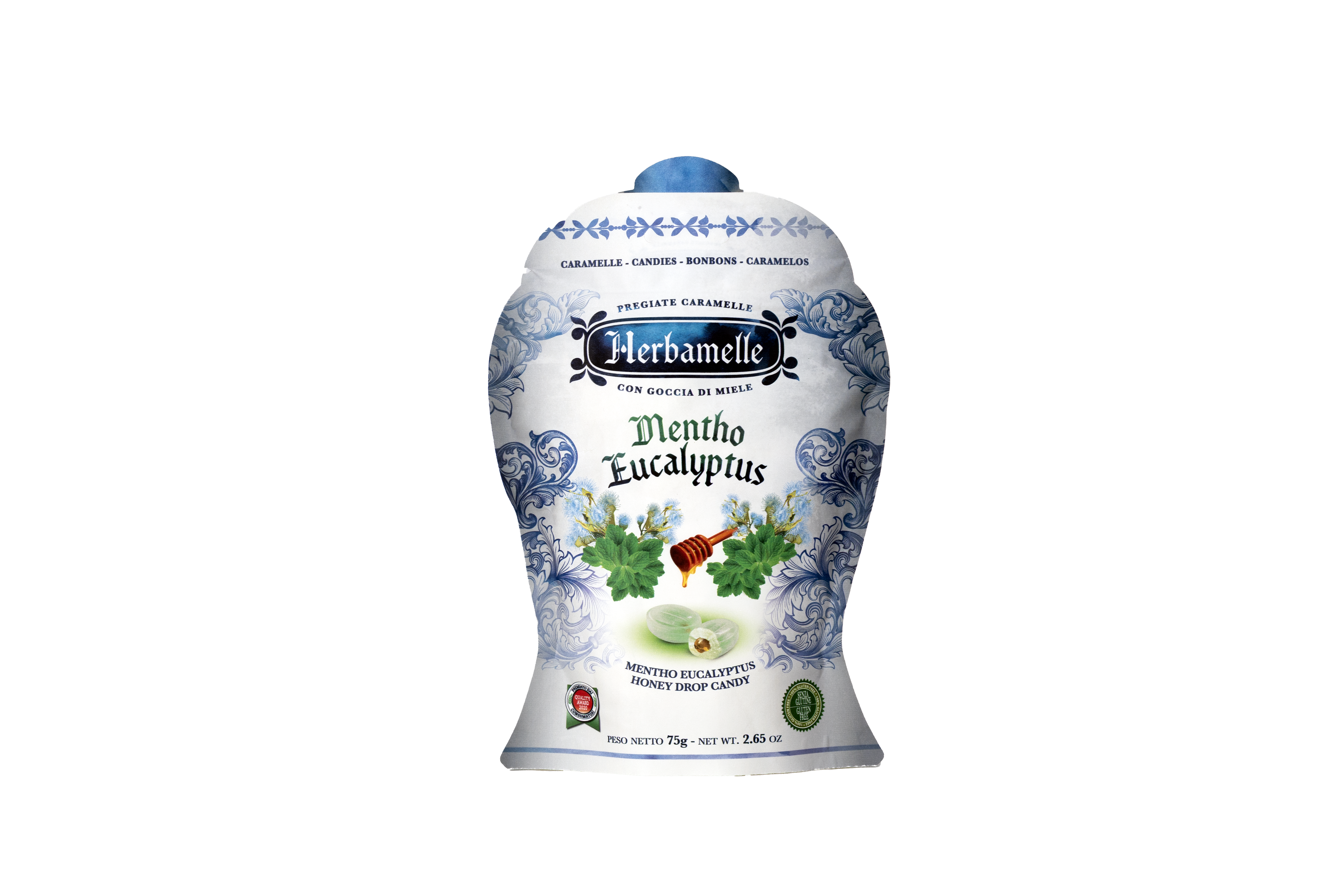 Herbamelleエルバメレハニードロップメンターユーカリキャンディ75g